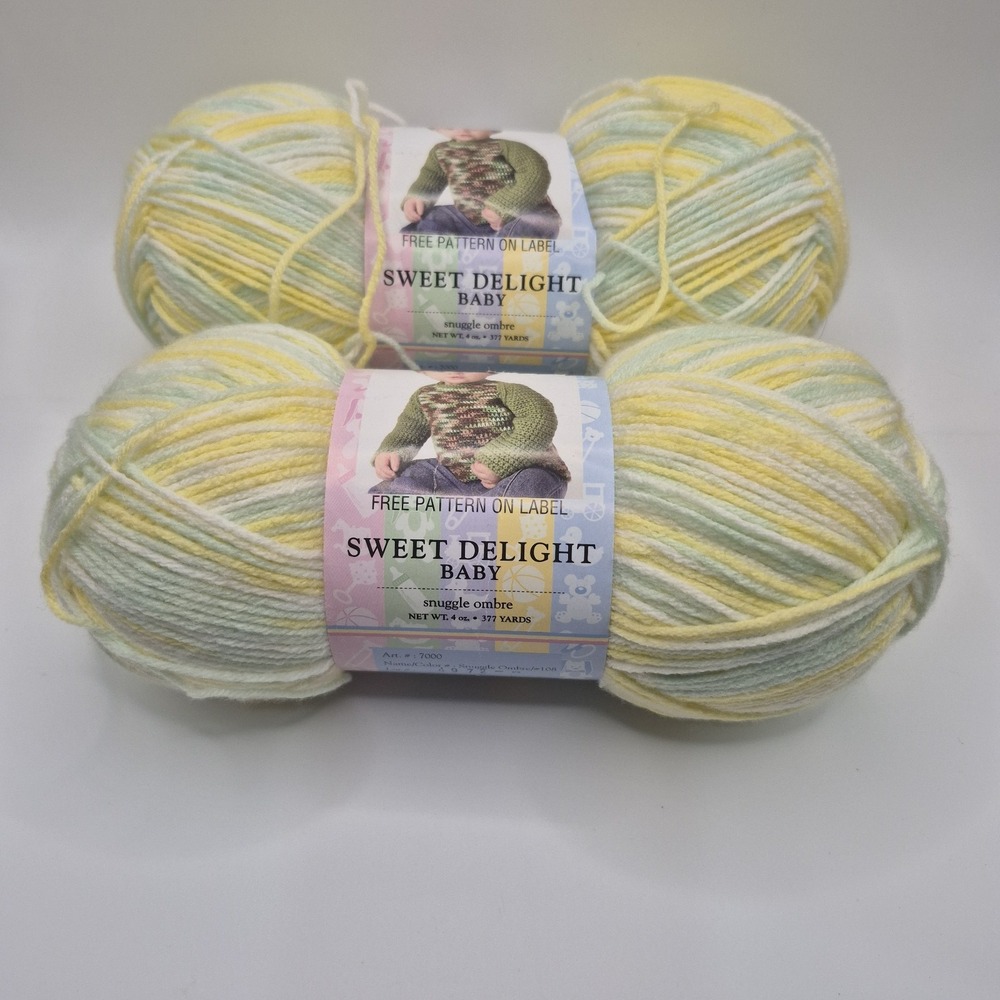 Lot of 2 - Baby Bee Sweet Delight Yarn SNUGGLE OMBRÉ #108 Lot 4972